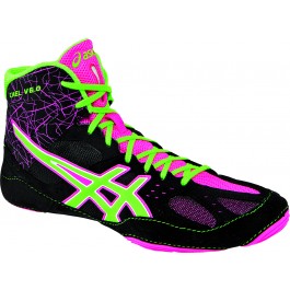 Purple and black wrestling shoes clearance
