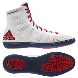 Adidas adizero Varner Wrestling Shoes white-navy-red