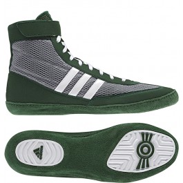 Adidas Combat Speed 4 Wrestling Shoes grey-dark green-white