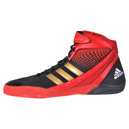 Adidas Response 3.1 Wrestling Shoes-black-red-gold