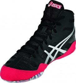 Black and red asics wrestling sale shoes