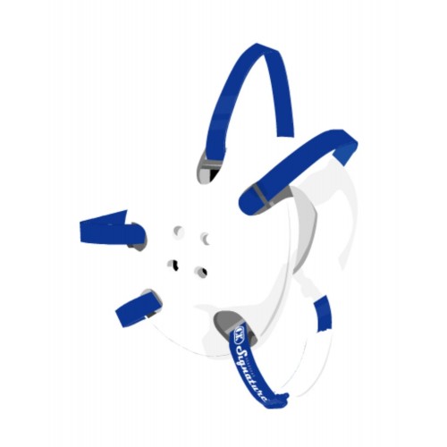Cliff Keen Custom Signature Headgear white/royal Wrestling Headgear