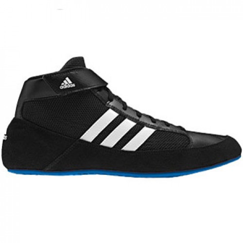 Adidas HVC Wrestling Shoes black white blue Adidas Wrestling Shoes Adidas