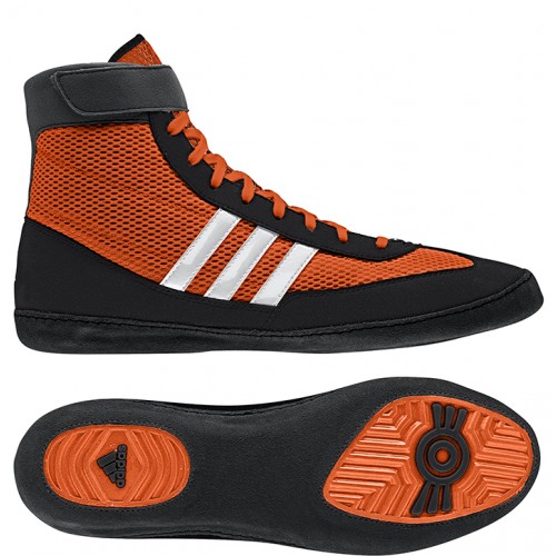 Black and white top adidas wrestling shoes