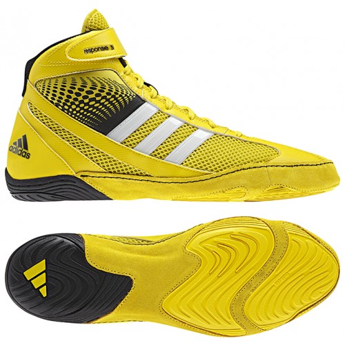 Eloquent genetically Shackle Adidas Response 3.1 Wrestling Shoes bright yellow-white-black - Adidas  Wrestling Shoes - Adidas