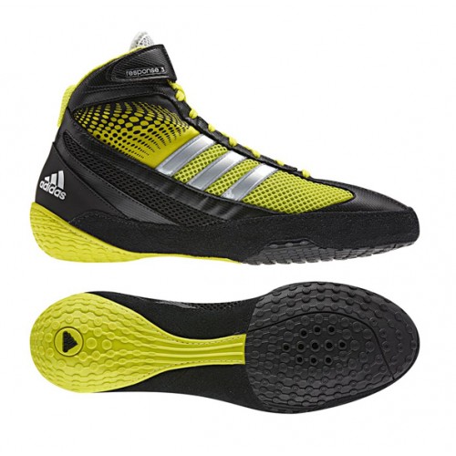 Equivalent Manufacturer Dynamics Adidas Response 3.1 Wrestling Shoes black-lime-silver - Adidas Wrestling  Shoes - Adidas