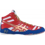 Asics JB Elite Adult Wrestling Shoes red-gold-white