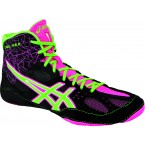 Asics Cael V6.0 Adult Wrestling Shoes black-green-pink