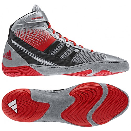 Adidas Response 3.1 Wrestling Shoes silver-red-black - Adidas Wrestling ...